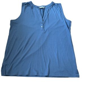 NWOT • Denver Hayes Ribbed Blue Tank
